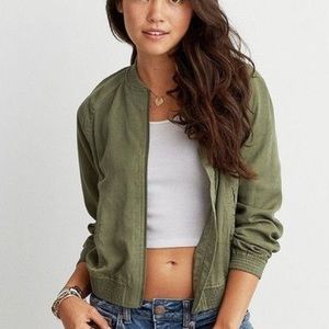 AE Lightweight Green Bomber Jacket